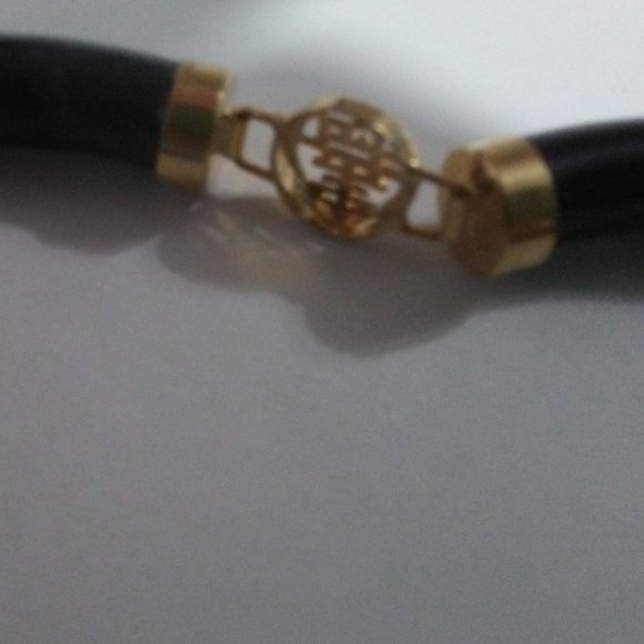 SOLD OUT - Jet Black Jade Bracelet - Picture 2 of 5